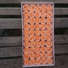 Розы мыльные 3-х слойные 50 шт.Цвет абрикосовый  